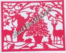 Mrs Grossman OH CHRISTMAS TREE Laser cut  Stickers Vintage retired 2009 deer