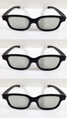 *NEW SEALED* 3 Pack - REAL D PASSIVE 3D Glasses Adult Size - Black