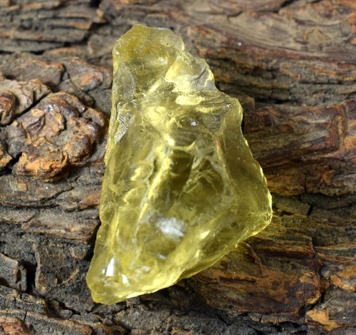 Natural Brazilian Lemon Topaz 83.50 Ct Gemstone Rough Specimen Certified E12356 - Picture 5 of 7