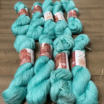 Nuna Yarn X9  Mirasol Yarns, 40% Merino wool, 40% Silk, and 20% Bamboo TURQUOISE