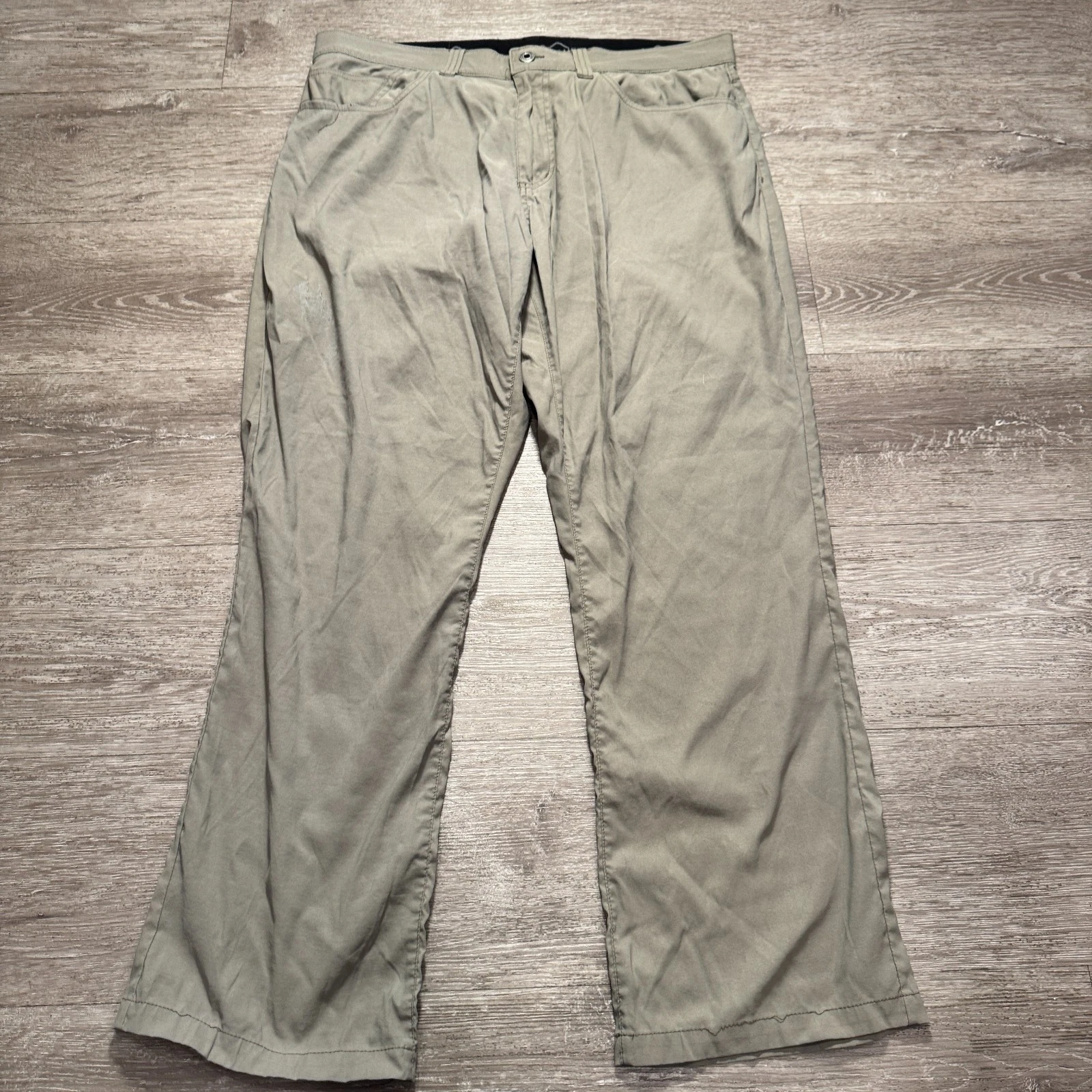 Eddie Bauer Pants Men 34 Gray Nylon Stretch Outdoor Hiking Travel 34x30 Gorpcore