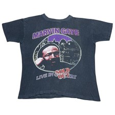 Vintage 1983 Marvin Gaye Sexual Feelings Sold Out Show Graphic T-Shirt Fits L 