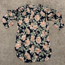 EUC Women s Vintage Floral CHRISTIAN DIOR LINGERIE Robe Nightgown POCKETS