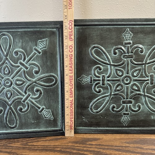 Southern Living at Home Patina Square Wall Art Metal Tiles 14x14-set of 3 - Picture 6 of 7