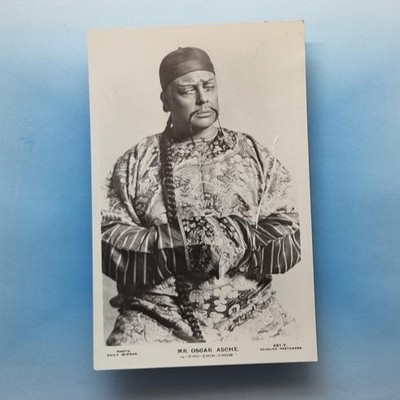 Oscar Acshe Postkarte um 1910 Echtfoto edwardianischer Schauspieler Chu Chin Chow