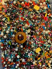 1LB Destash/Bead Soup/Mystery Bag/Mixed Lot Craft Beading 