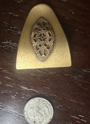 Antique Brass Belt Buckle Set with Clasp Vintage Primitive Fashion
