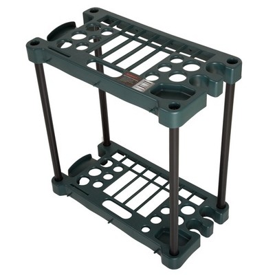 Stalwart 23'' Garden Yard Tool Organizer Rack Green Garage Storage Shelf