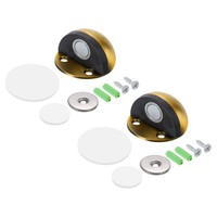 Magnetischer TüRstopper Fang,2Stk Edelstahl Bodenmontage TüRstopper,Messingfarbe
