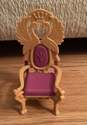 Playmobil Princess Swan Throne Chair 2011 Pink Gold 3.5 