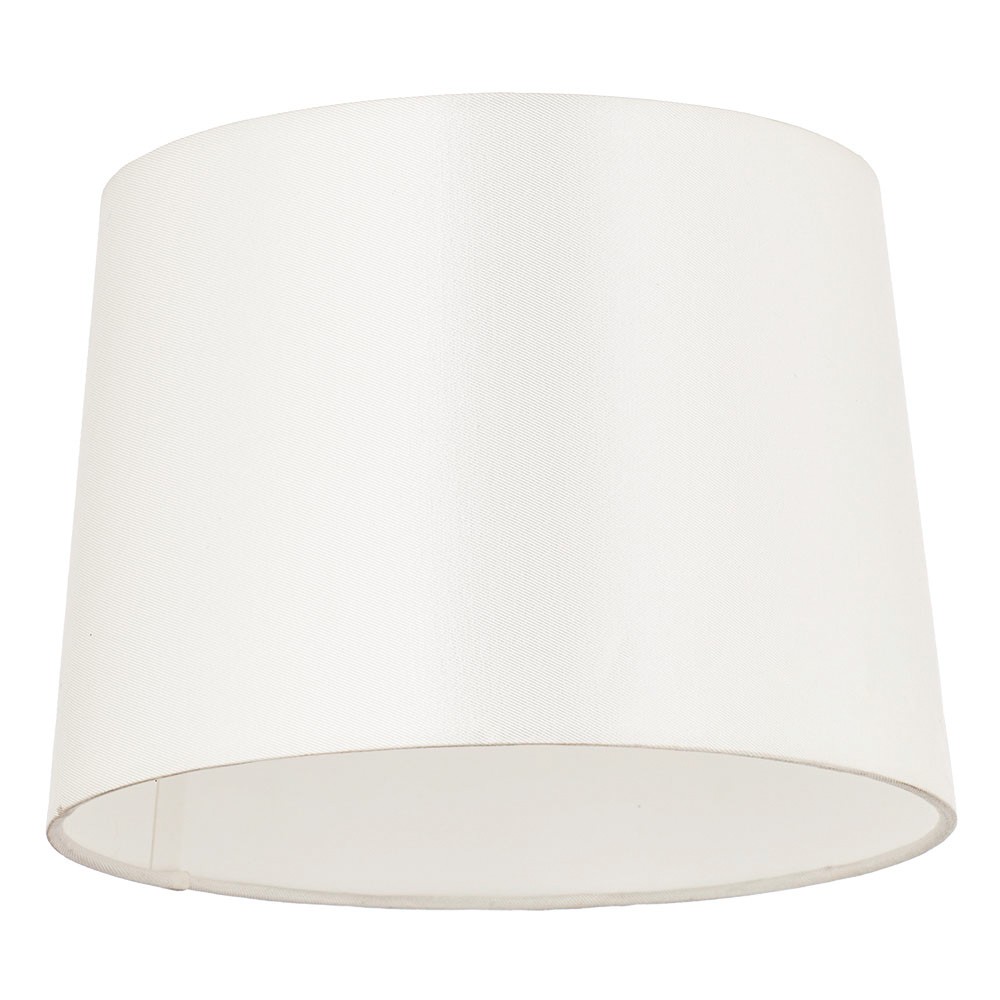 Litecraft Light Shade 25.5cm Easy Fit Tapered Fabric Lampshade - White Clearance
