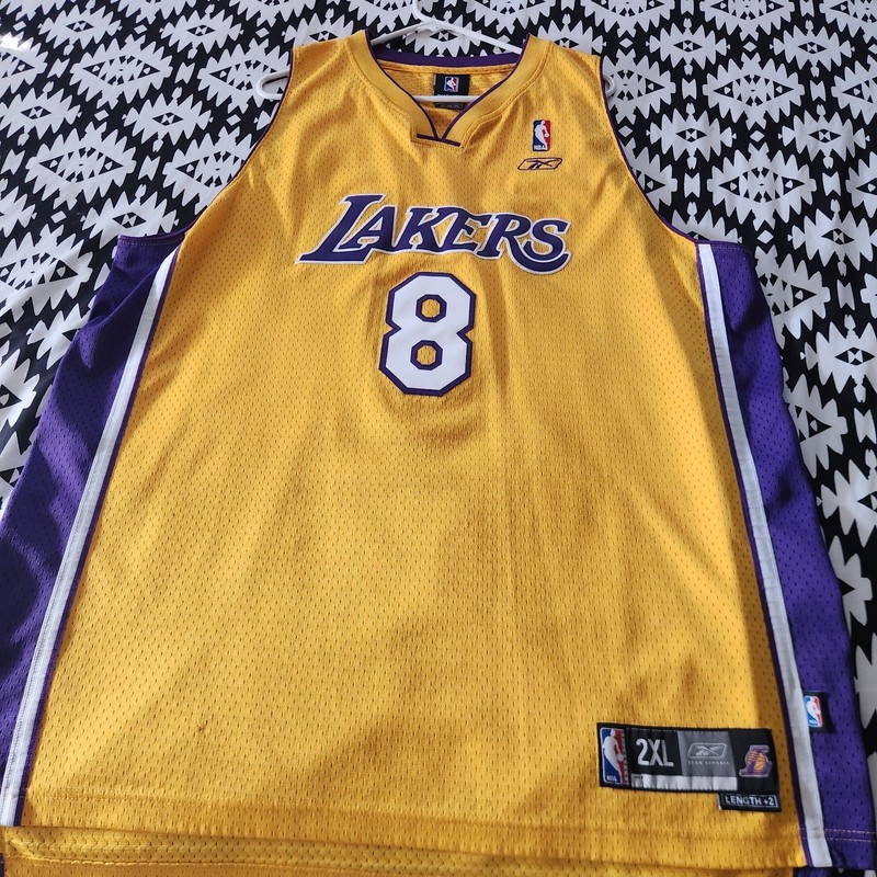 Los Angeles Lakers Kobe Bryant #8 Jersey Harwood Classic 2xl +2 Lenght 2XL