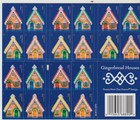 USPS Gingerbread Houses strip of 20 one ounce rate PEEL and STICK stamps from OK