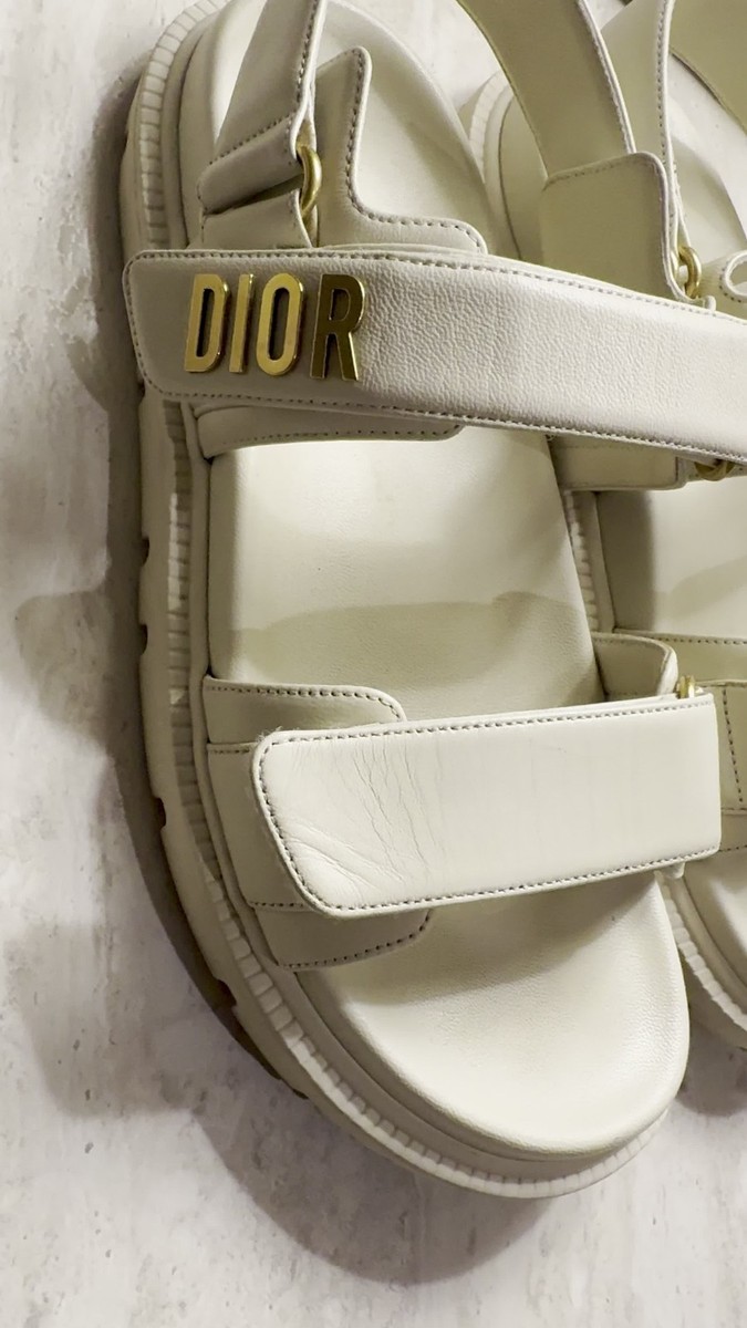 Dior Dioract Sandal Off White Color Size 37,5 Excellent Cond. With