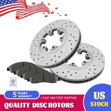 Front Disc Rotors & Ceramic Brake Pads for Chevy Colorado GMC Canyon Isuzu I-290