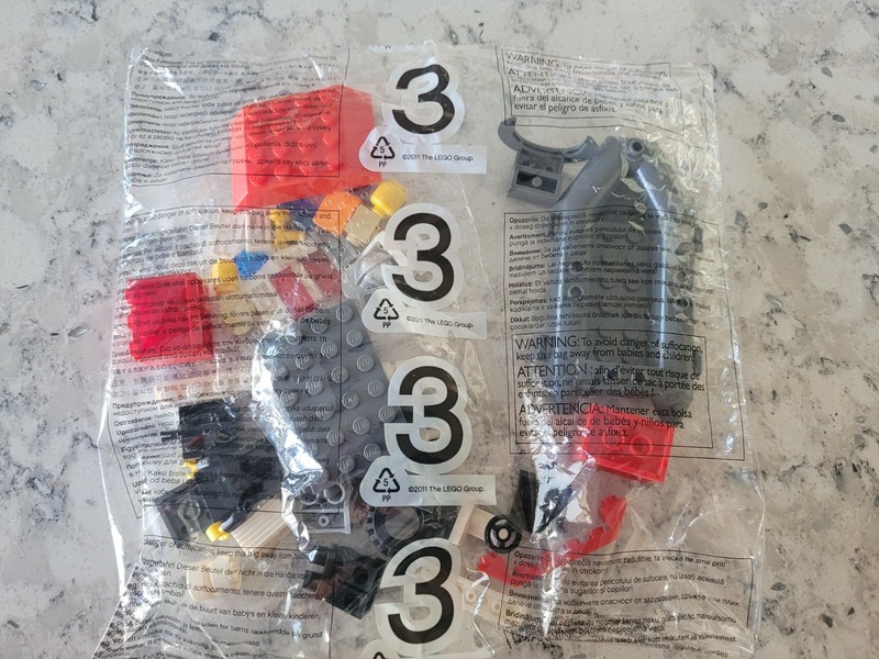 2011 Lego City Fire #7239  ~ Spare Parts Bag #3 Never Open