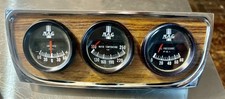 Vintage R A C Hot Rod Cluster  Oil Pressure Amp Water Temp Gauges Panel