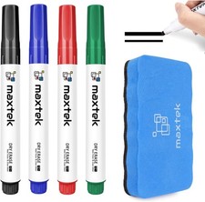Low Odor Dry Erase Markers Chisel Tip, Whiteboard Markers Set