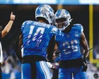 Amon-Ra St. Brown & Jahmyr Gibbs Autographed Detroit Lions 8x10 Photo/COA/Holo