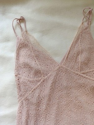 H&M Spitzen Top Beige Nude Spitze Coquette Balletcore Gr L 40 Y2K