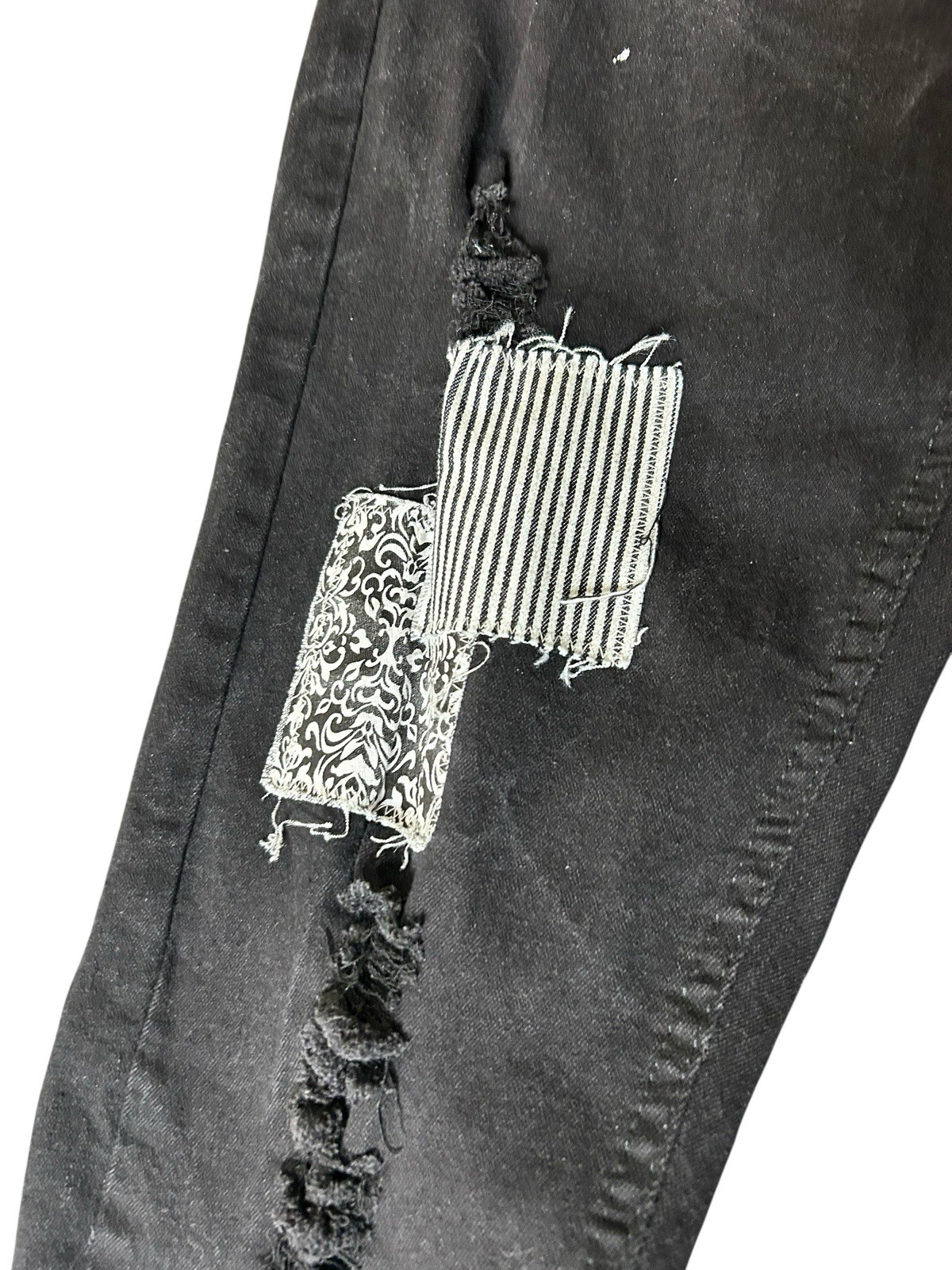 Waimea Distressed Patchwork Paint Splatter Jeans … - image 6