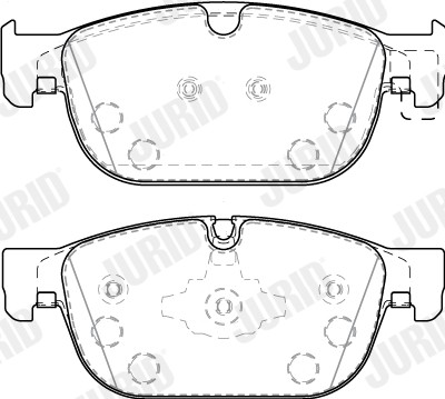 Front JURID 573859J Brake Pad Set, disc brake for ,POLESTAR,VOLVO