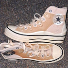 KIM JONES X Converse HIGH TOP BEIGE AND WHITE Wmns Sz 8 Sneaker — photo 1