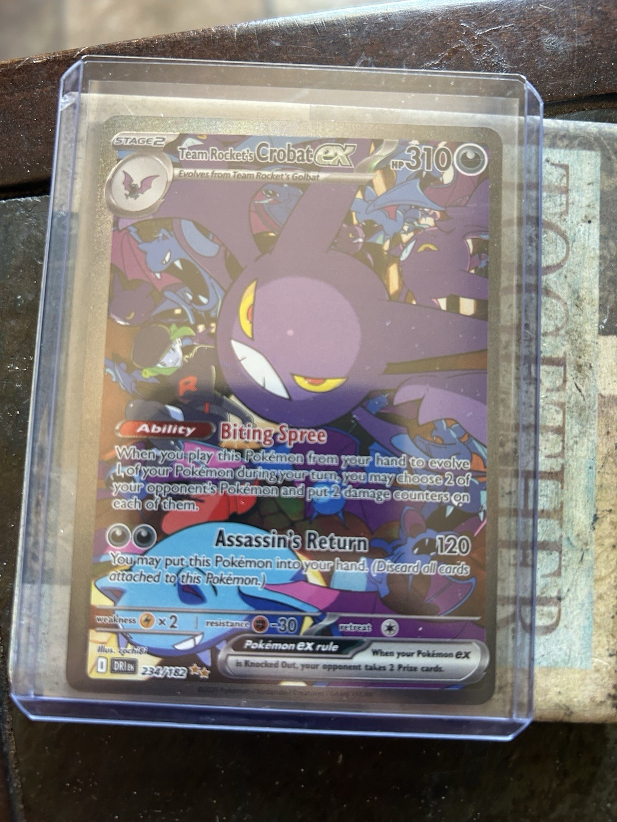 Pokémon TCG Team Rockets Crobat EX Destined Rivals #234/182 Sir NM