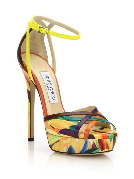 Women Jimmy Choo Heels Multicolor Leather 36