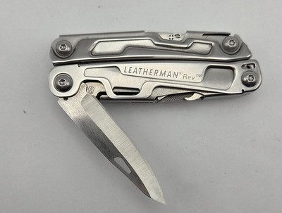 Leatherman Rev Stainless Steel Multi-Tool - Silver Excellent Condition L-3