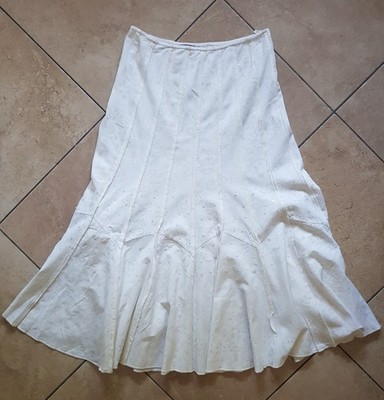 PER UNA wunderschöner Damen SOMMER Leinen ROCK Gr. 12R 38/40 SCHWUNG lang NEUw