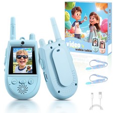 2 Pack Video Walkie Talkies for Kids, Kids Walkie Talkies with Screen Video