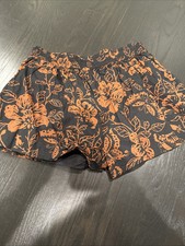 NWT Girls Size 12 Janie and Jack Shorts - Black Brown Flowers