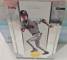 CHIPPER JONES 2004 LEAF MATERIALS CARD #41 ATLANTA BRAVES