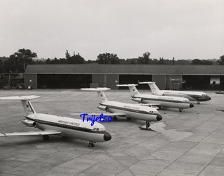 10x8 B&W Photo BAC 1 11 British United & Braniff Airways Flight Test Aircraft