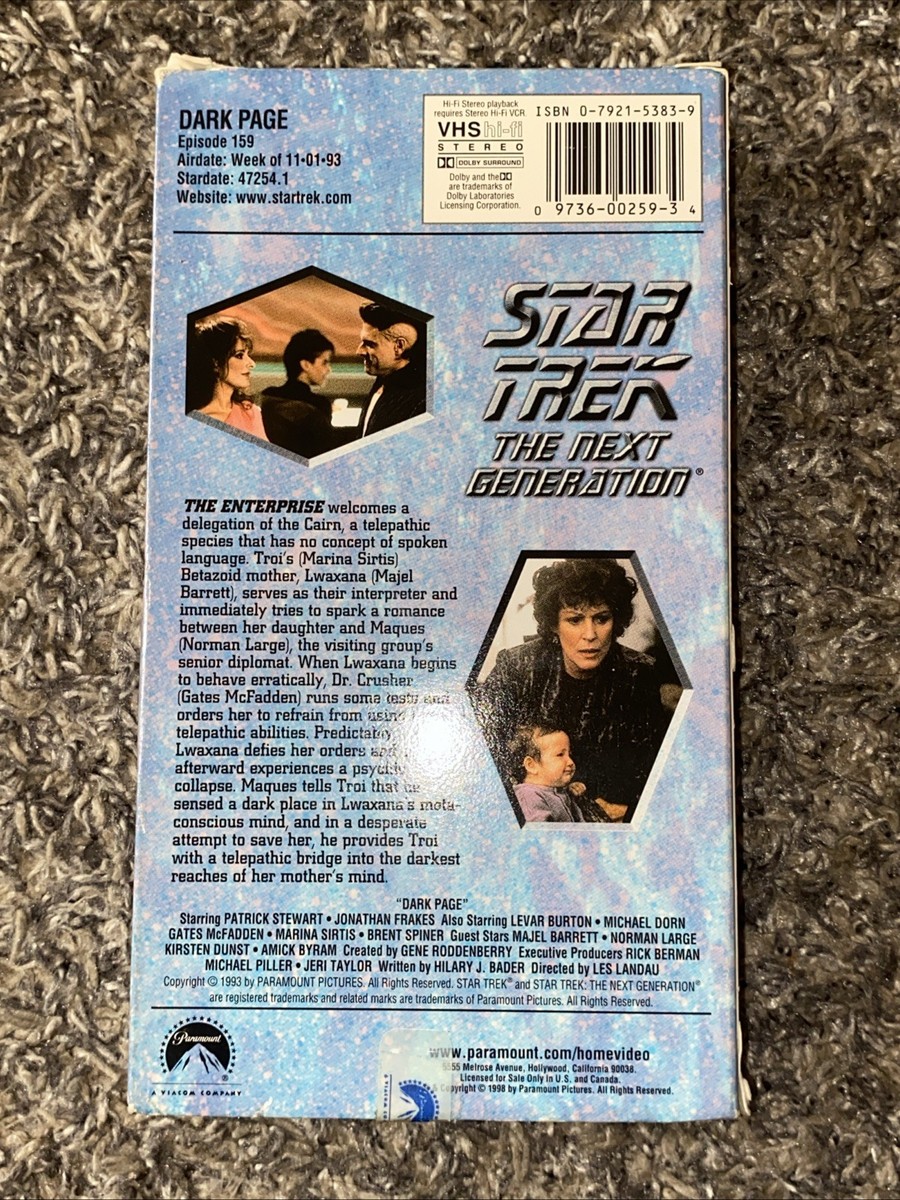 Star Trek: The Next Generation - Episode 159 (VHS, 2000