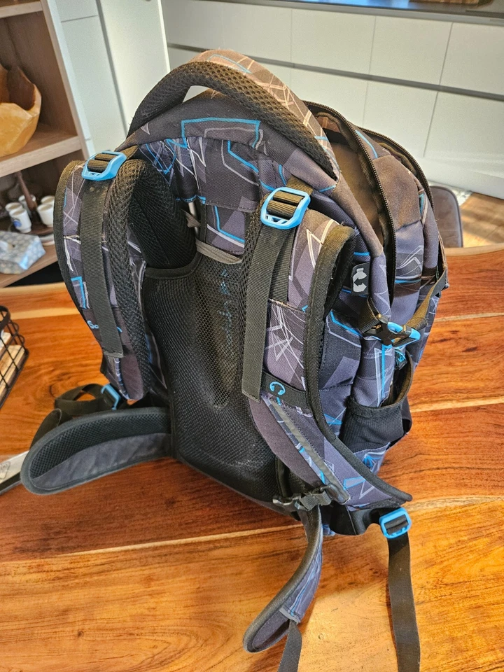 Satch Pack Schulrucksack Blue Triangle / blaue Dreiecke, gebraucht - Bild 2 von 4