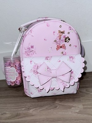   2-in-1 Mini Backpack with Strawberry Claw Clips Set  