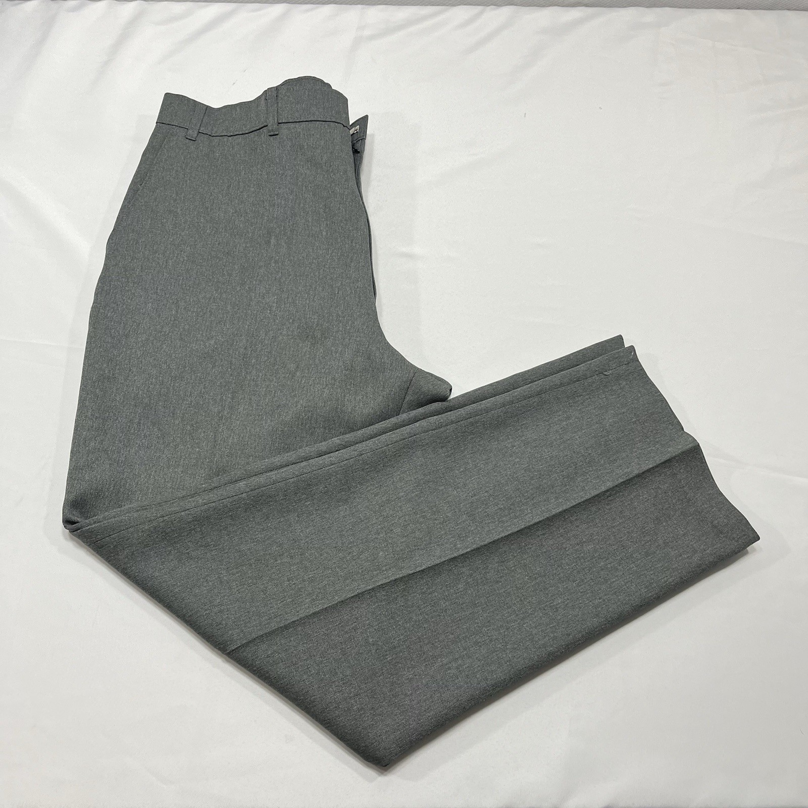 Levi's Action Slacks Gray Flat Front Polyester Me… - image 4