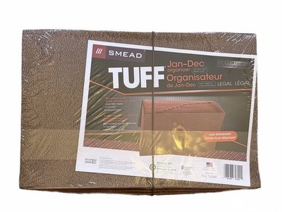 TUFF Expanding File, 12 Pockets, Monthly (Jan.-Dec.) Legal Size, Redrope (70490)