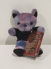 New Vintage Jerry Garcia Bear Liquid Blue 1998 Beanie The Grateful Dead Deadhead