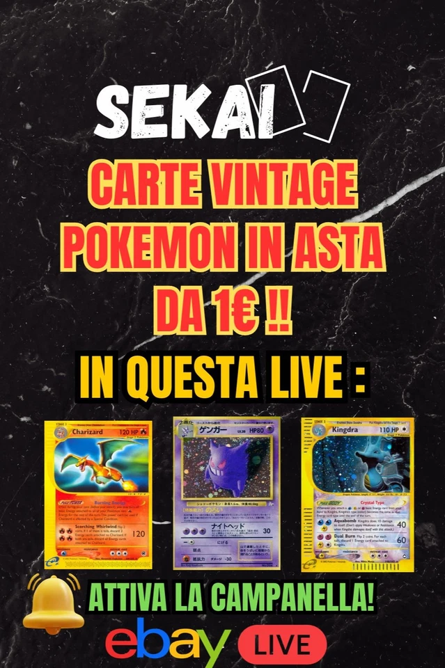 💥ASTE 1€ VINTAGE POKEMON NO RISERVA 💣 - RIP & SHIP Seconda Serata