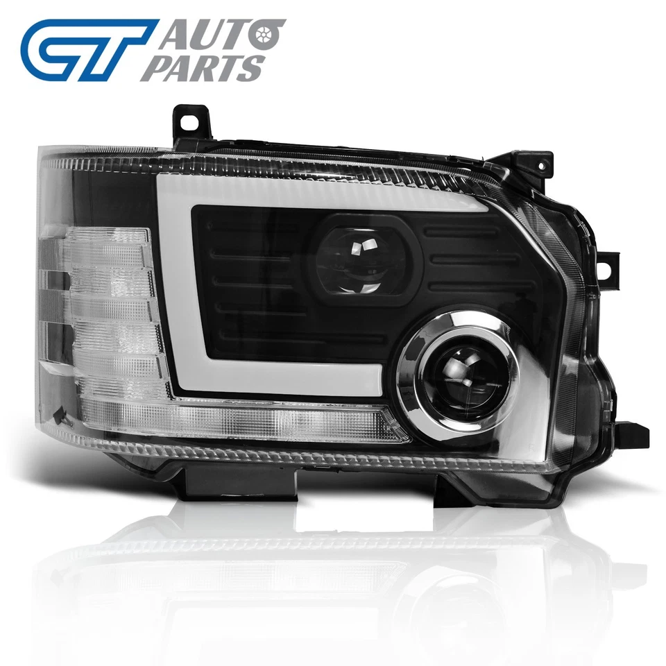 Built-in Dual LED Projector Headlights Dynamic Indicator for 14-18 Toyota Hiace - Image 2 of 4