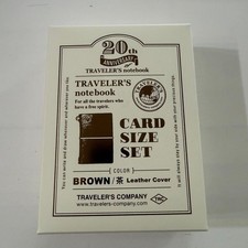 TRAVELERS Notebook Limited Card Size 20th Anniversary Set Brown