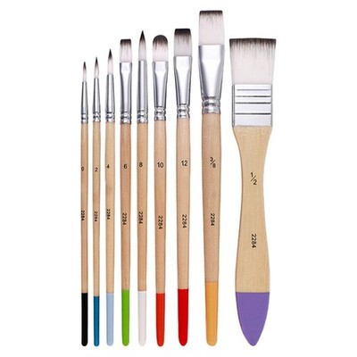 9 Pcs Paint Brushes Set Watercolor Paint Brushes Drawing and Art Supplies