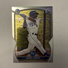 Henry Ramos 1st Chrome Prospects Rookie Card RC 2023 Bowman #BCP-96 KC Royals. rookie card picture