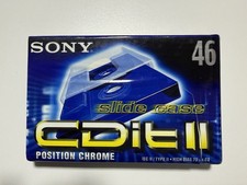 SONY CDit Il 46 Pos. Chrome Slide Case, Audio Cassetta Vergine Nastro Sigillato
