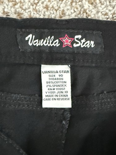 Jean skinny taille moyenne Vanilla Star taille 16 jean vieilli/déchiré noir rose - Photo 5/7