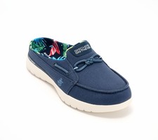 Skechers On-the-GO Flex Washable Canvas Mules Saltwater Navy 9/M New