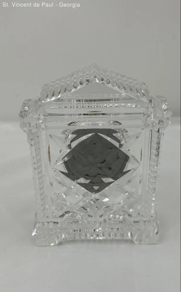 Reloj de escritorio vintage Waterford cristal blanco 4,5x3,5x1,25 en excelente estado Foto 4 de 4